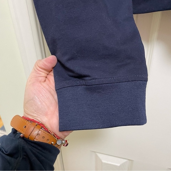 Bishop + Young Navy Cozy front Knot Sweatshirt XL - Picture 6 of 7